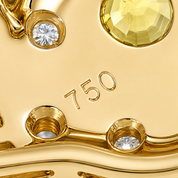 Ciondolo - 18 carati Oro giallo - 0.34ct. tw. Quarzo - Diamante - Made in Italy - Handmade