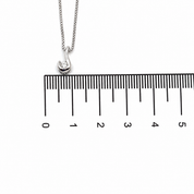 Collana con ciondolo - 18 carati Oro bianco - 0.03ct. tw. Diamante (Naturale) - Made in Italy - Handmade