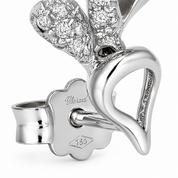 Parure Collana con ciondolo e orecchini - 18 carati Oro bianco - 0.33ct. tw. Diamante (Naturale) - Made in Italy - Handmade