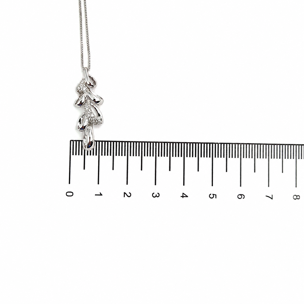 Parure Collana con ciondolo e orecchini - 18 carati Oro bianco - 0.33ct. tw. Diamante (Naturale) - Made in Italy - Handmade