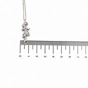 Parure Collana con ciondolo e orecchini - 18 carati Oro bianco - 0.33ct. tw. Diamante (Naturale) - Made in Italy - Handmade