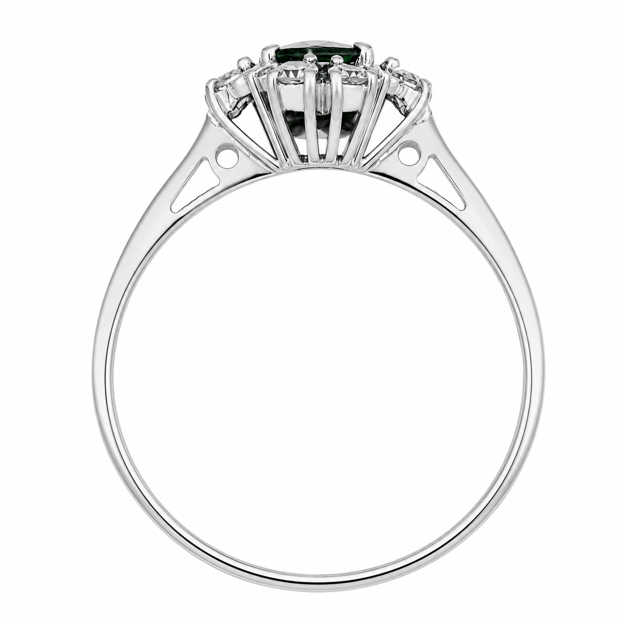 Anello - 18 carati Oro bianco - 1.02ct. tw. Zaffiro - Diamante - Made in Italy - Handmade