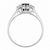 Anello - 18 carati Oro bianco - 1.02ct. tw. Zaffiro - Diamante - Made in Italy - Handmade