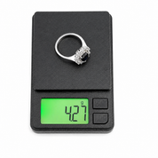 Anello - 18 carati Oro bianco - 1.50ct. tw. Zaffiro - Diamante - Made in Italy - Handmade