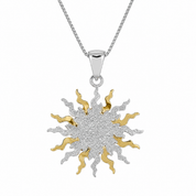 Collana con ciondolo - 18 carati Oro giallo, Oro bianco - Made in Italy - Handmade