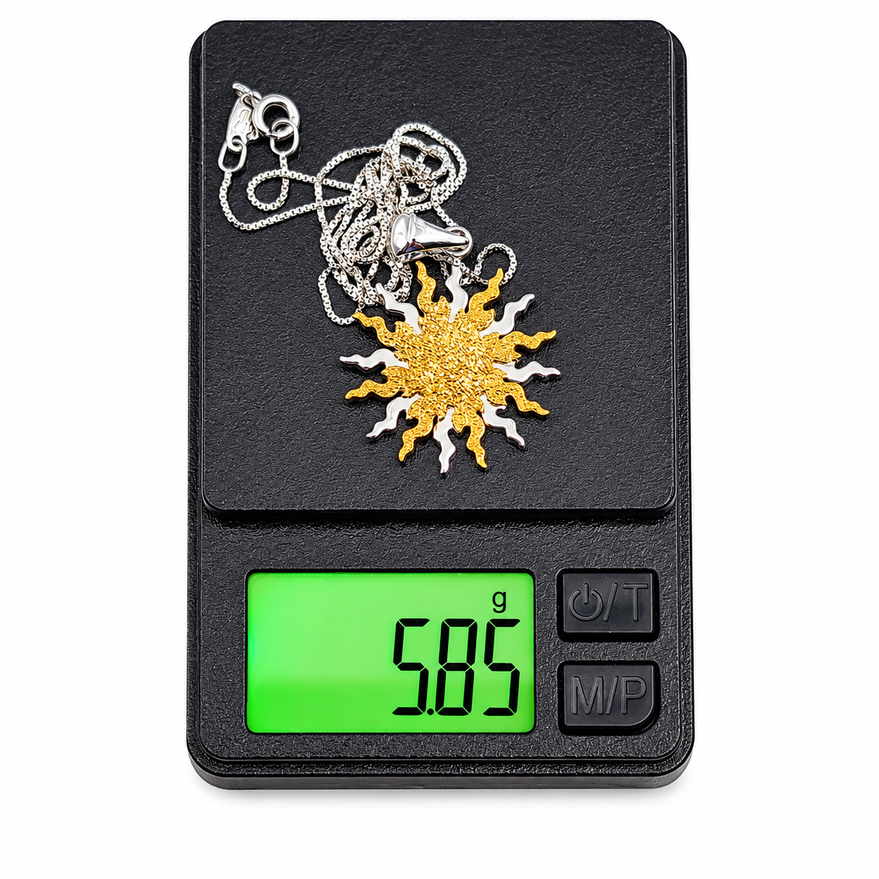 Collana con ciondolo - 18 carati Oro giallo, Oro bianco - Made in Italy - Handmade