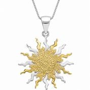 Collana con ciondolo - 18 carati Oro giallo, Oro bianco - Made in Italy - Handmade