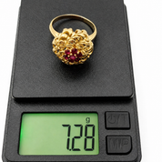Anello - 18 carati Oro giallo - 0.35ct. tw. Rubino - Made in Italy - Handmade