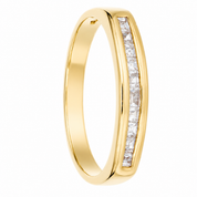 Anello - 18 carati Oro giallo - 0.15ct. tw. Diamante (Naturale) - Made in Italy - Handmade