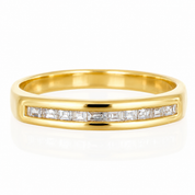 Anello - 18 carati Oro giallo - 0.15ct. tw. Diamante (Naturale) - Made in Italy - Handmade