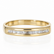 Anello - 18 carati Oro giallo - 0.15ct. tw. Diamante (Naturale) - Made in Italy - Handmade