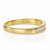 Anello - 18 carati Oro giallo - 0.15ct. tw. Diamante (Naturale) - Made in Italy - Handmade