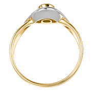 Anello - 18 carati Oro bianco, Oro giallo - 0.08ct. tw. Diamante (Naturale) - Made in Italy - Handmade