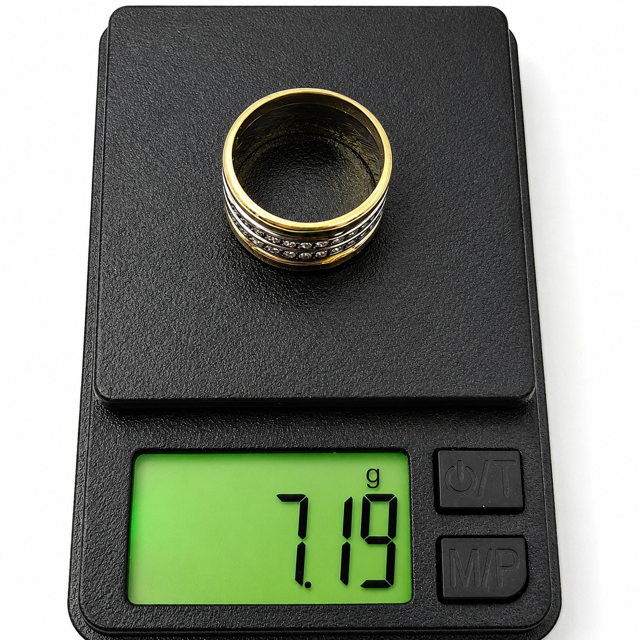 Anello - 18 carati Oro bianco, Oro giallo - 0.14ct. tw. Diamante (Naturale) - Made in Italy - Handmade
