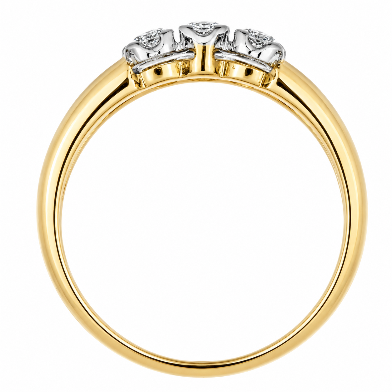Anello - 18 carati Oro bianco, Oro giallo - 0.66ct. tw. Diamante (Naturale) - Made in Italy - Handmade