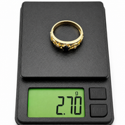 Anello - 18 carati Oro giallo - 0.33ct. tw. Zaffiro - Diamante - Made in Italy - Handmade