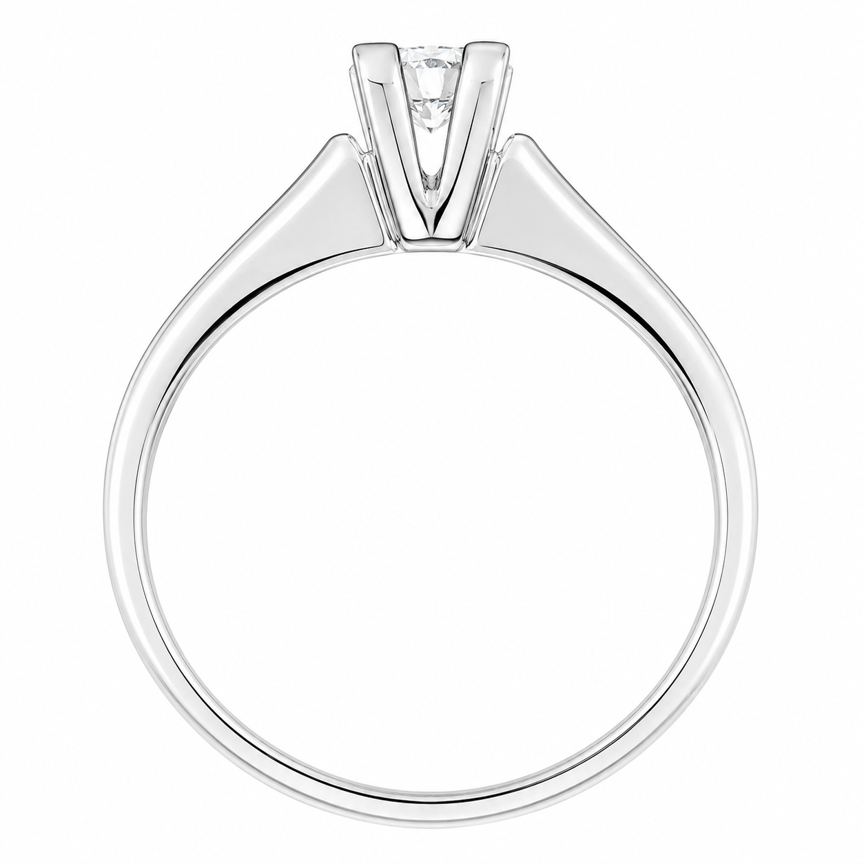 Anello - 18 carati Oro bianco - 0.20ct. tw. Diamante (Naturale) - Made in Italy - Handmade