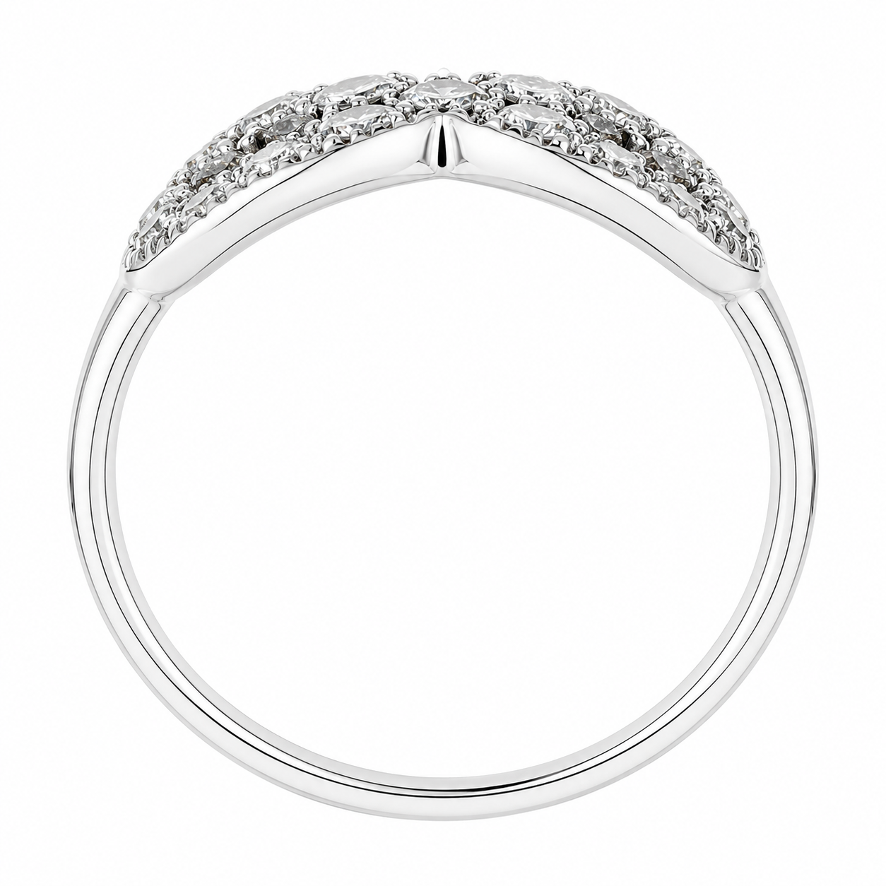 Anello - 18 carati Oro bianco - 0.60ct. tw. Diamante (Naturale) - Made in Italy