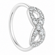 Anello - 18 carati Oro bianco - 0.60ct. tw. Diamante (Naturale) - Made in Italy