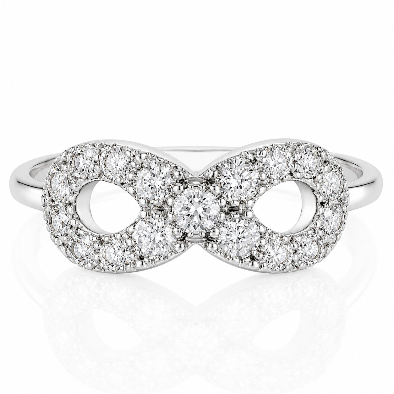 Anello - 18 carati Oro bianco - 0.60ct. tw. Diamante (Naturale) - Made in Italy