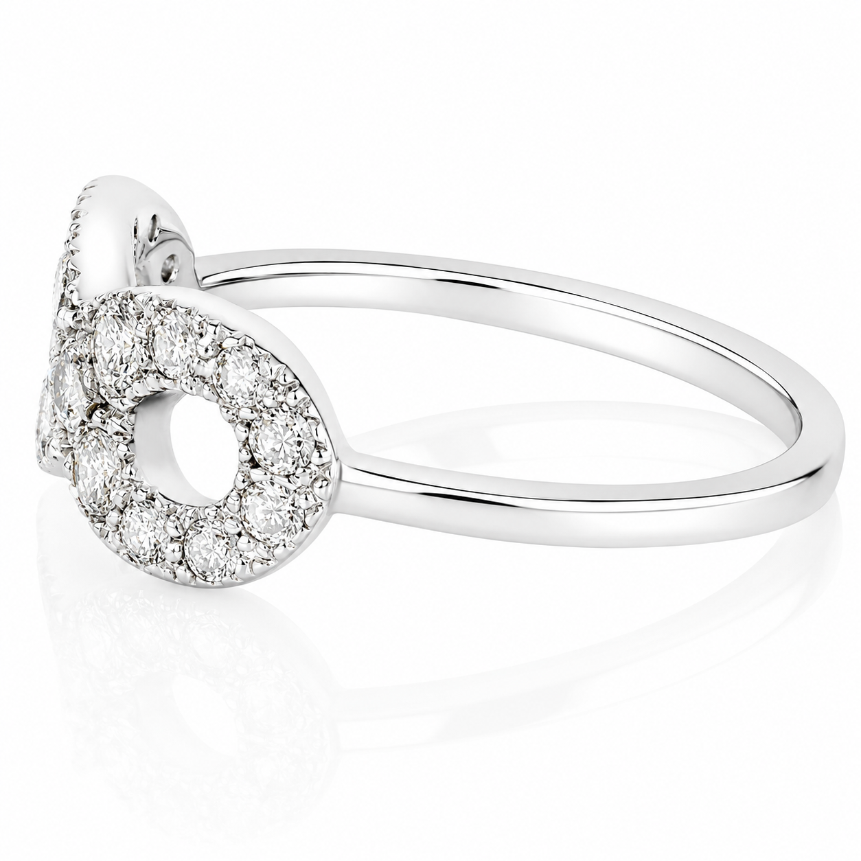 Anello - 18 carati Oro bianco - 0.60ct. tw. Diamante (Naturale) - Made in Italy