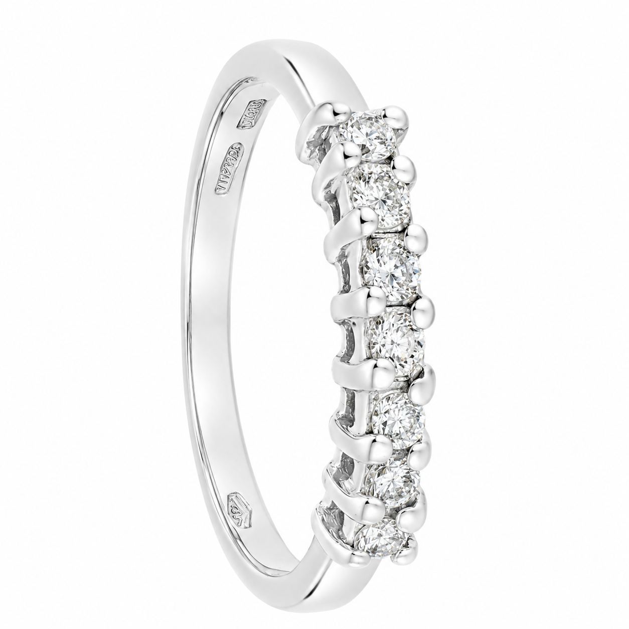 Anello - 18 carati Oro bianco - 0.21ct. tw. Diamante (Naturale) - Handmade - Made in Italy