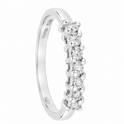 Anello - 18 carati Oro bianco - 0.21ct. tw. Diamante (Naturale) - Handmade - Made in Italy