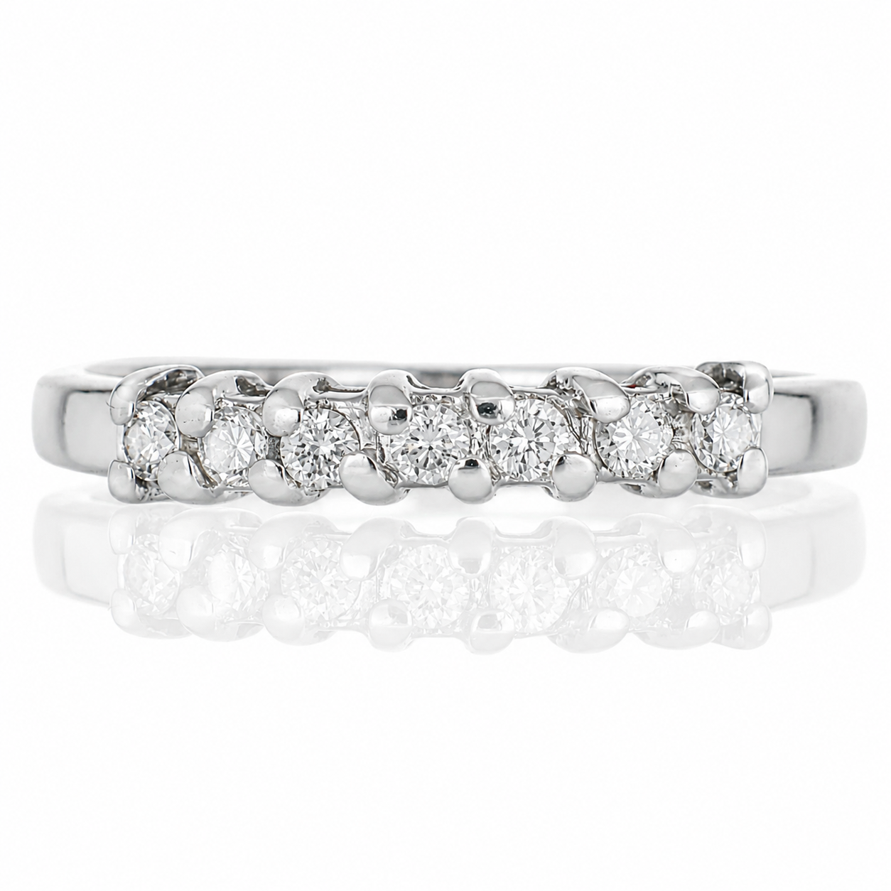 Anello - 18 carati Oro bianco - 0.21ct. tw. Diamante (Naturale) - Handmade - Made in Italy