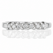 Anello - 18 carati Oro bianco - 0.21ct. tw. Diamante (Naturale) - Handmade - Made in Italy