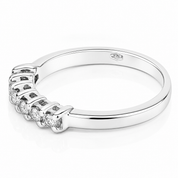 Anello - 18 carati Oro bianco - 0.21ct. tw. Diamante (Naturale) - Handmade - Made in Italy