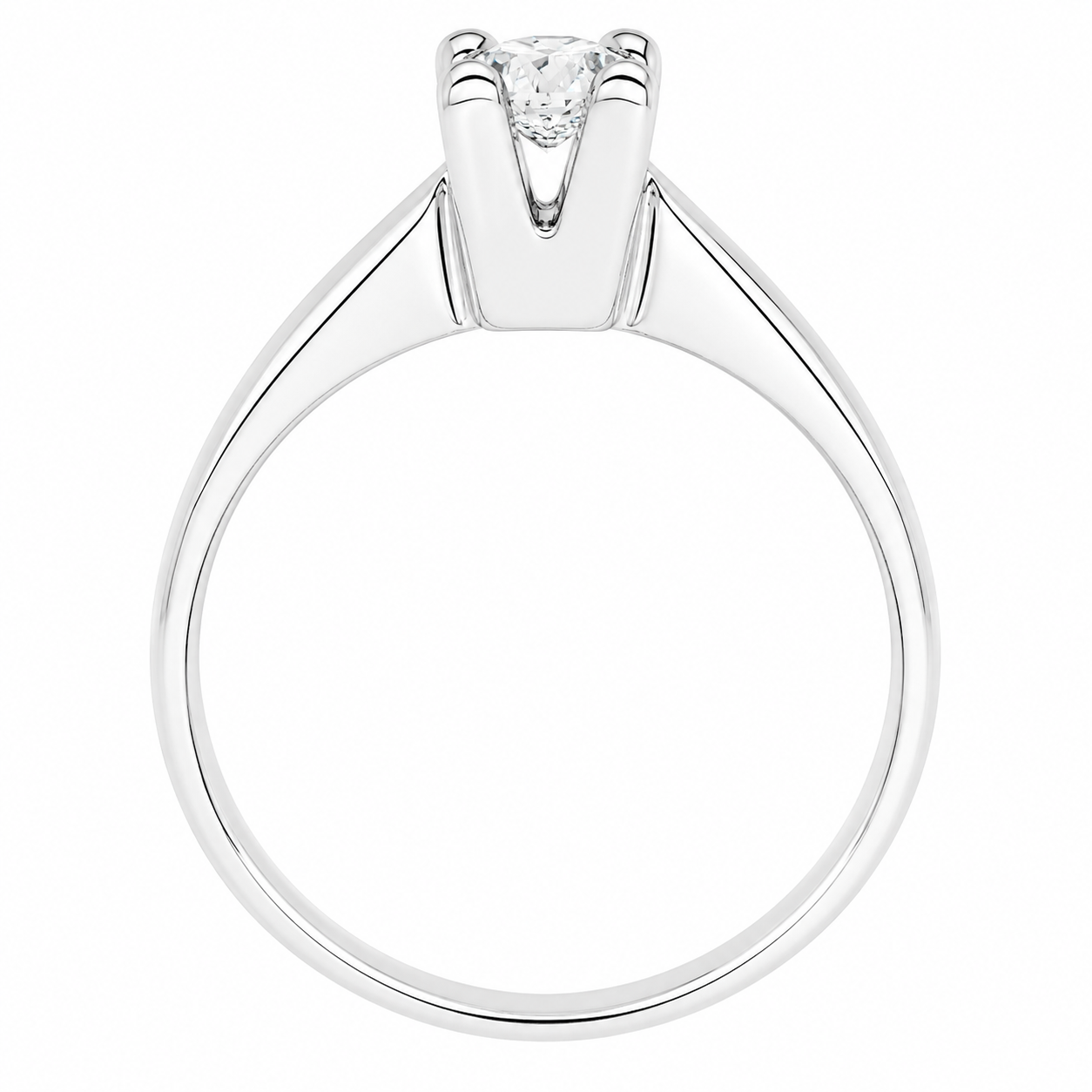 Anello - 18 carati Oro bianco - 0.23ct. tw. Diamante (Naturale) - Made in Italy - Handmade