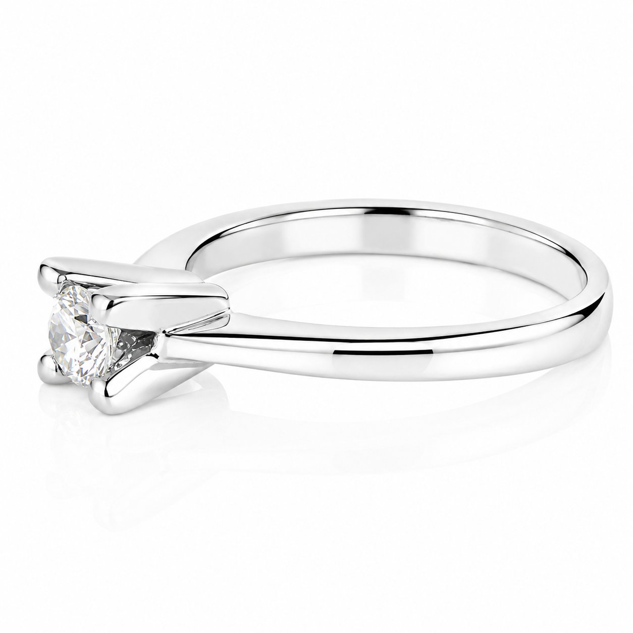 Anello - 18 carati Oro bianco - 0.23ct. tw. Diamante (Naturale) - Made in Italy - Handmade