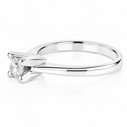 Anello - 18 carati Oro bianco - 0.23ct. tw. Diamante (Naturale) - Made in Italy - Handmade