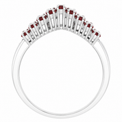 Anello - 18 carati Oro bianco - 0.90ct. tw. Rubino - Made in Italy - Handmade