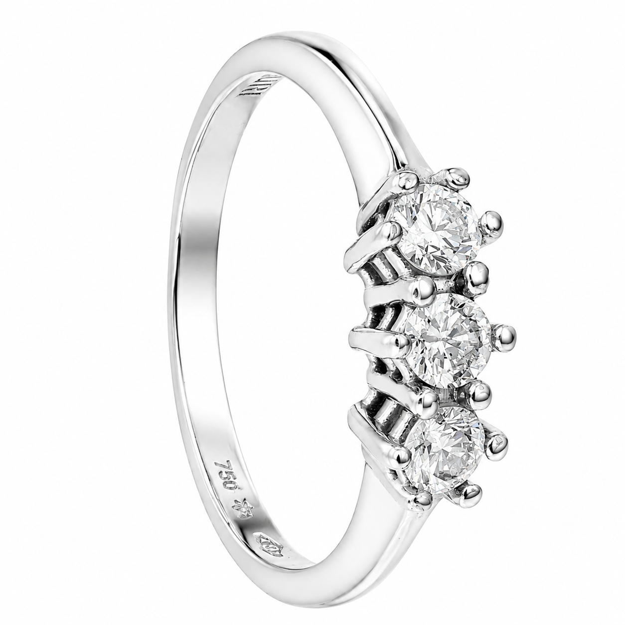 Anello - 18 carati Oro bianco - 0.27ct. tw. Diamante (Naturale) - Made in Italy