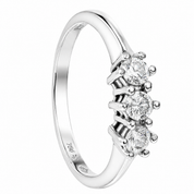 Anello - 18 carati Oro bianco - 0.27ct. tw. Diamante (Naturale) - Made in Italy