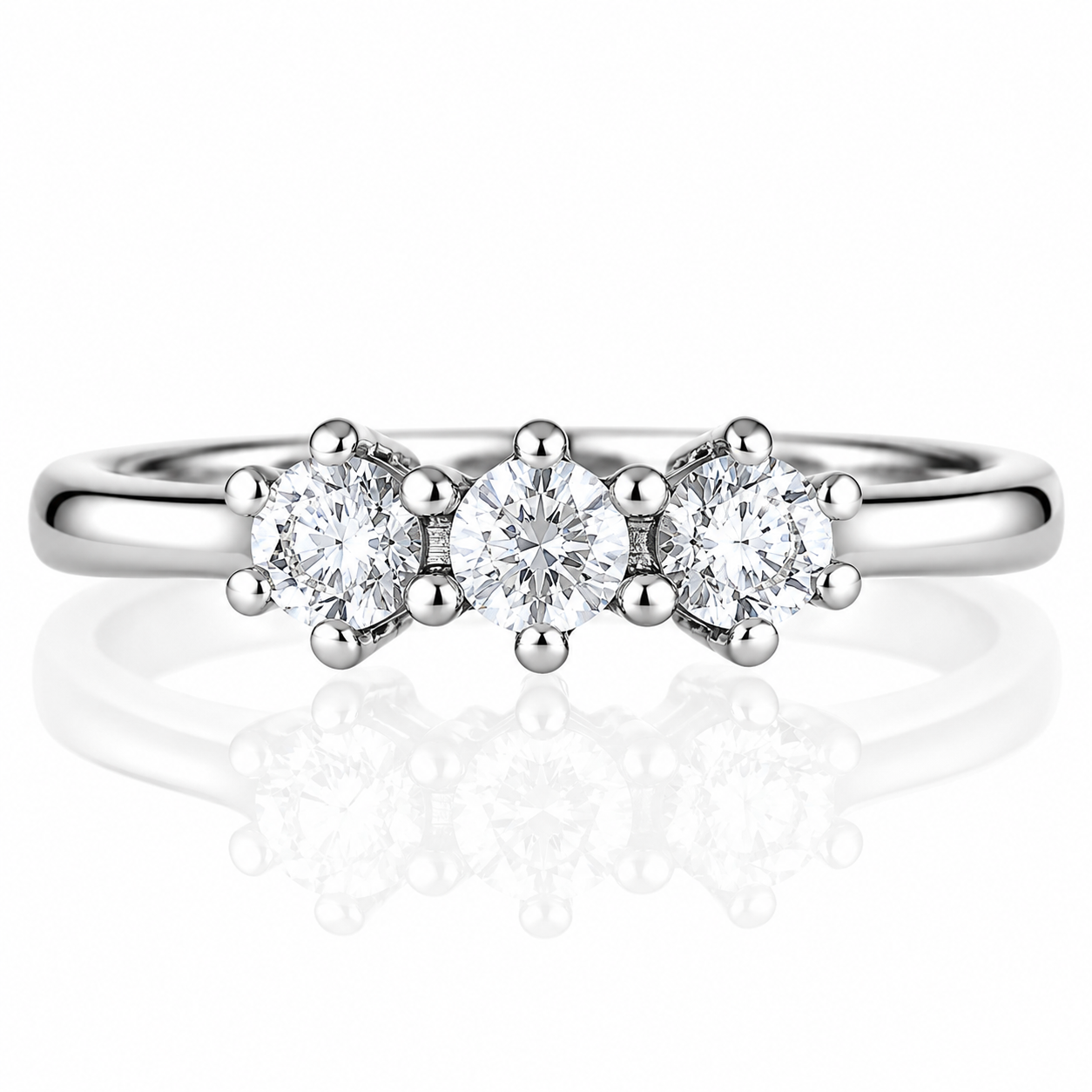 Anello - 18 carati Oro bianco - 0.27ct. tw. Diamante (Naturale) - Made in Italy