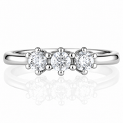 Anello - 18 carati Oro bianco - 0.27ct. tw. Diamante (Naturale) - Made in Italy