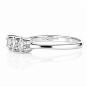 Anello - 18 carati Oro bianco - 0.27ct. tw. Diamante (Naturale) - Made in Italy