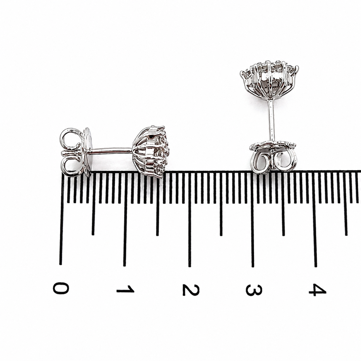 Orecchini - 18 carati Oro bianco - 1.12ct. tw. Diamante (Naturale) - Made in Italy - Handmade