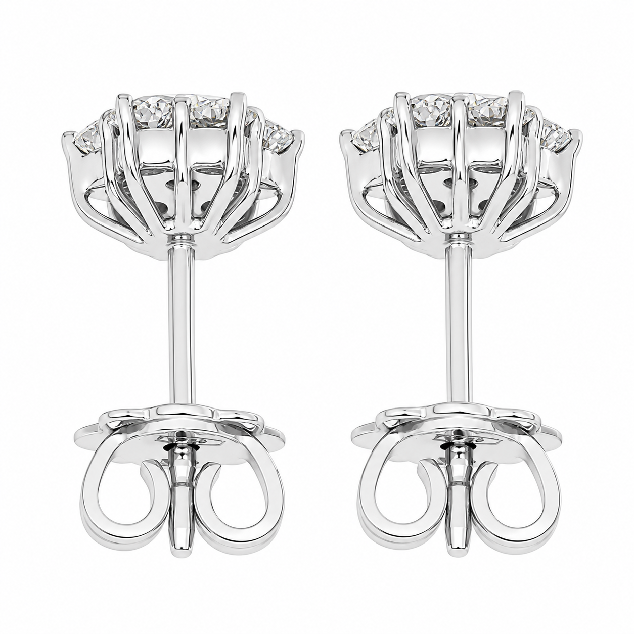 Orecchini - 18 carati Oro bianco - 1.12ct. tw. Diamante (Naturale) - Made in Italy - Handmade