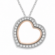 Damiani - Collana con ciondolo - 18 carati Oro bianco, Oro rosa - 0.80ct. tw. Diamante (Naturale) - Made in Italy - Handmade