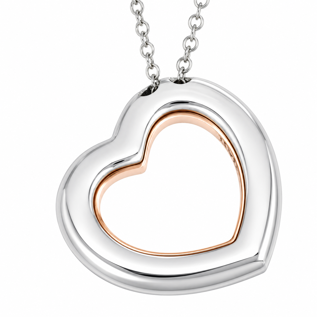 Damiani - Collana con ciondolo - 18 carati Oro bianco, Oro rosa - 0.80ct. tw. Diamante (Naturale) - Made in Italy - Handmade