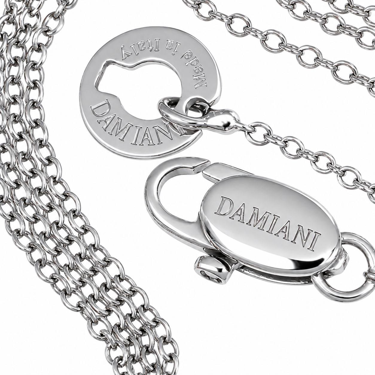 Damiani - Collana con ciondolo - 18 carati Oro bianco, Oro rosa - 0.80ct. tw. Diamante (Naturale) - Made in Italy - Handmade