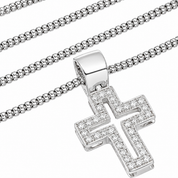 Collana con ciondolo - 18 carati Oro bianco - 0.30ct. tw. Diamante (Naturale) - Made in Italy - Handmade