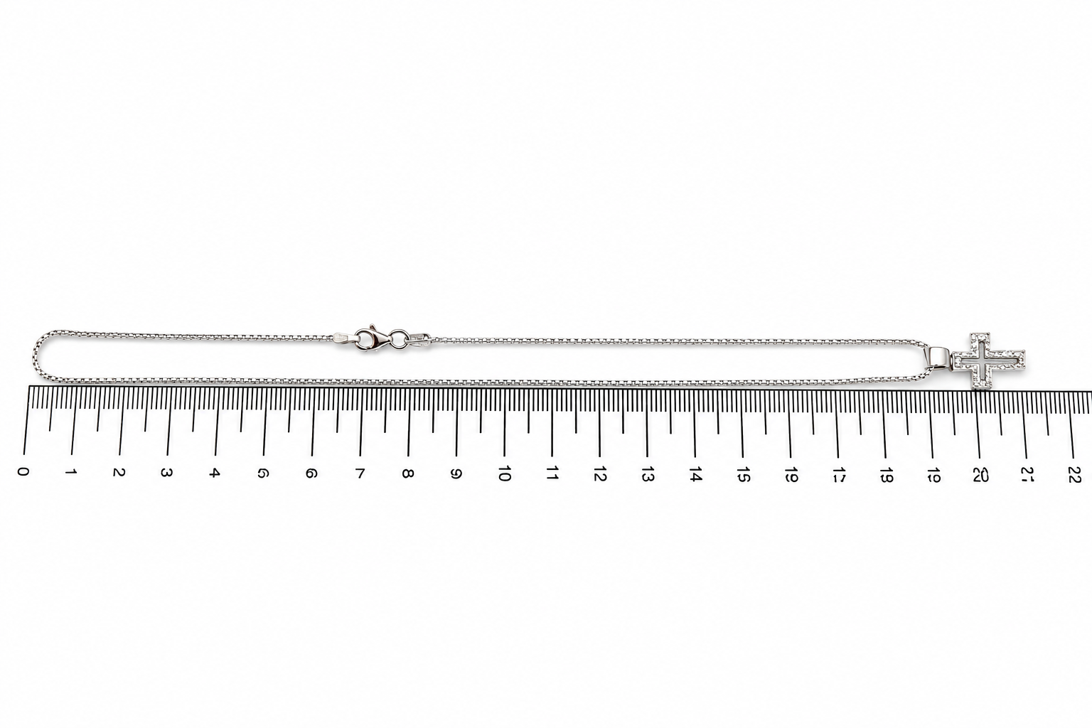 Collana con ciondolo - 18 carati Oro bianco - 0.30ct. tw. Diamante (Naturale) - Made in Italy - Handmade