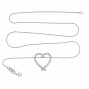 Collana con ciondolo - 18 carati Oro bianco - 0.36ct. tw. Diamante (Naturale) - Made in Italy - Handmade