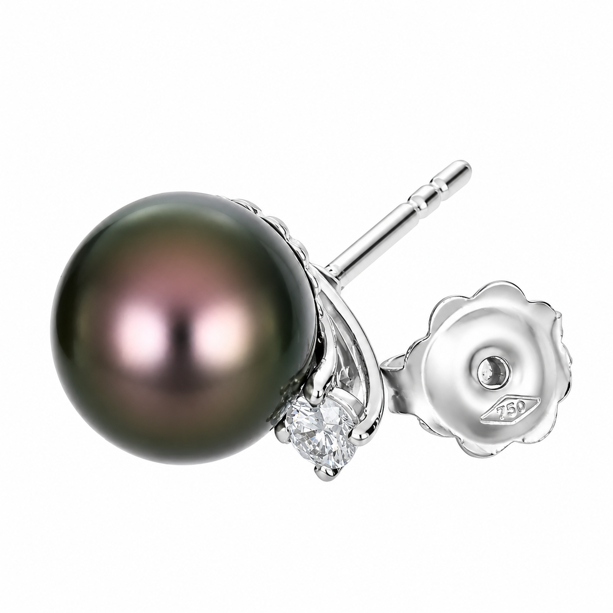 Orecchini - 18 carati Oro bianco - 0.26ct. tw. Diamante (Naturale) - Perla - Made in Italy - Handmade