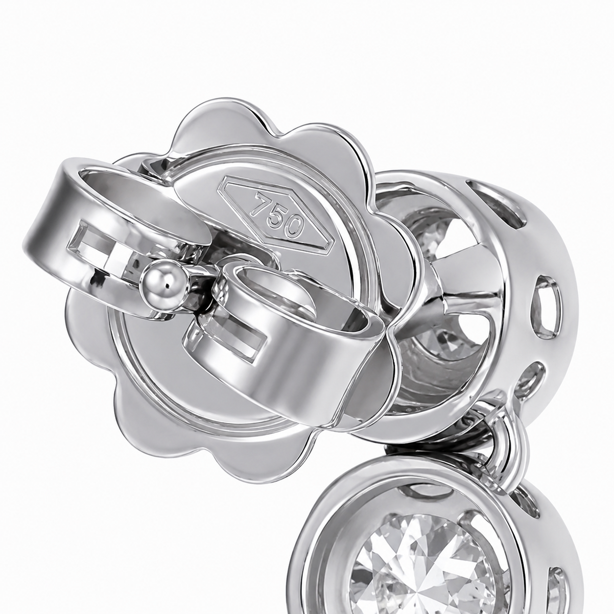 Orecchini - 18 carati Oro bianco - 1.32ct. tw. Diamante (Naturale) - Made in Italy - Handmade