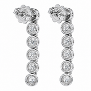 Orecchini - 18 carati Oro bianco - 1.32ct. tw. Diamante (Naturale) - Made in Italy - Handmade